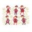 Children in red jacquard coats!