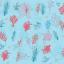 Sea treasures - Red and Turquoise Sea Gems Light Blue
