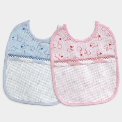 Baby bib - Apple - Pink