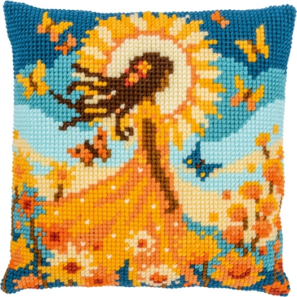 Cushion - Girl with the sun