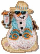Seasonal Ornament: Snowman Vacation