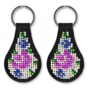 Key ring - Purple flower