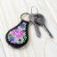 Key ring - Purple flower