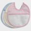 Round bib - Piquet and flannel - Cream
