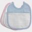 Square bib - Piquet and flannel - Pink
