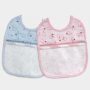 Baby bib - Apple - Pink