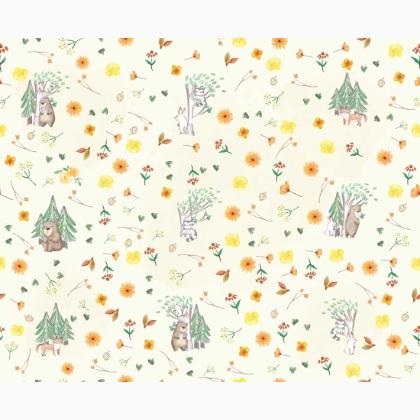 Mates of the Wood - Fair bear and friend (Soft Yellow)