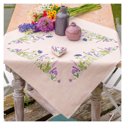 Squared Tablecloth - Purple garden splendor