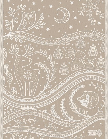 Kitchen towel - Incanto - Ecru Lurex - NO Aida