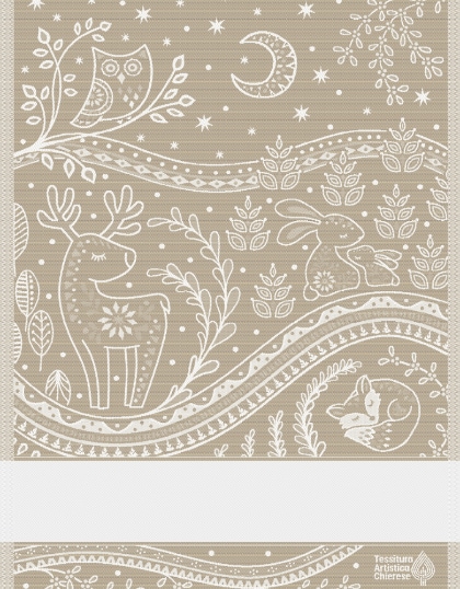 Kitchen towel - Incanto - Ecru Lurex