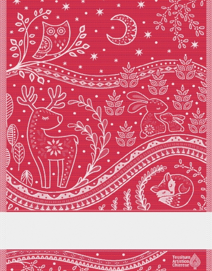Kitchen towel - Incanto - Red Lurex