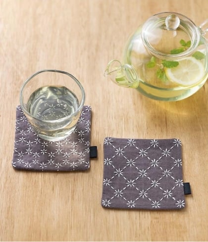 Pair of Coasters Kit - Brown
