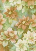 Kitchen towel - Fiori di Natale - Gold-Green-Red Lurex - NO Aida