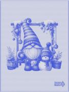 Kitchen towel - Eldrin - Blue - NO Aida