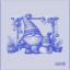 Kitchen towel - Eldrin - Blue - NO Aida