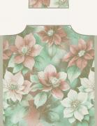 Apron - Fiori di Natale - Gold-Green-Red Lurex
