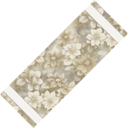 Runner - Fiori di Natale - Gold-Ecru Lurex