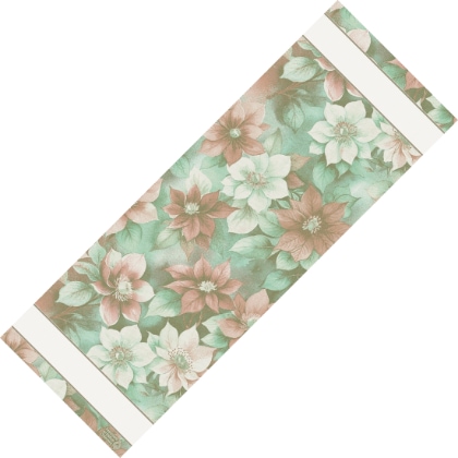 Runner - Fiori di Natale - Gold-Green-Red Lurex