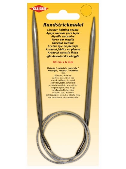 Round Knitting Needles - 80 cm x 6 mm