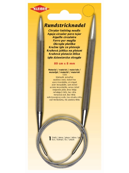 Round Knitting Needles - 80 cm x 8 mm