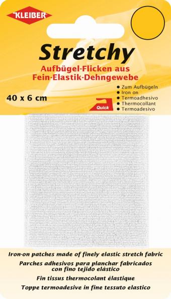 Stretchy Iron-on Fabric - White