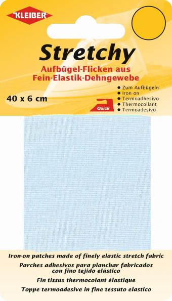 Stretchy Iron-on Fabric - Light Blue