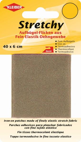 Stretchy Iron-on Fabric - Beige