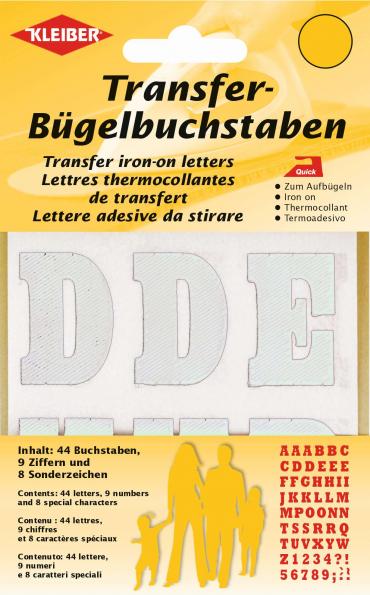 Transfer Iron-on letters - White