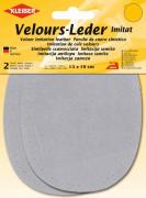 Velours Imitation Leather Patches - Light Grey