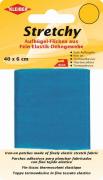 Stretchy Iron-on Fabric - Mid Blue