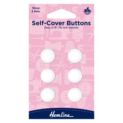 Self-Cover, Customizable Buttons - 15 mm