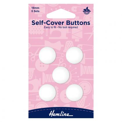 Self-Cover, Customizable Buttons - 18 mm