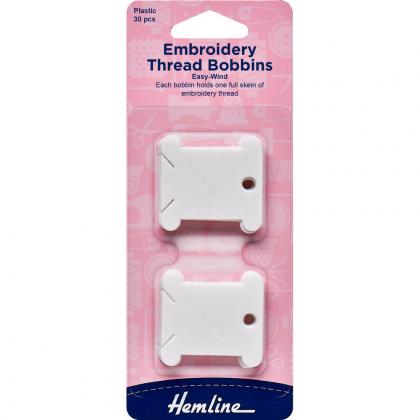 Plastic Embroidery Thread Bobbins - 30 pcs.