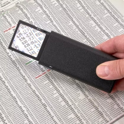 LumiPop™ 5x - LED Lighted Slide-Out Aspheric Magnifier