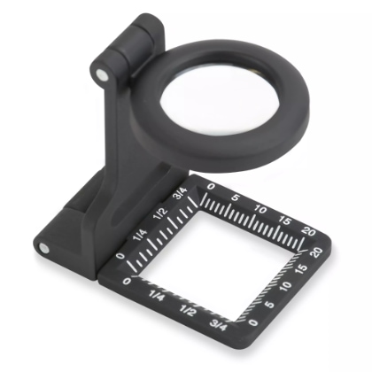 Metal LinenTest™ 6.5x - Folding Magnifier with Pouch