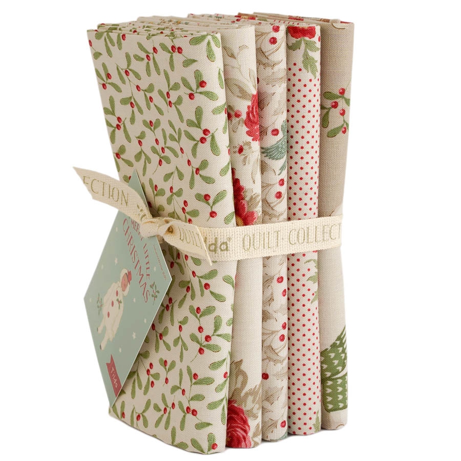 Tilda Merry Little Christmas Fat Quarter Bundle Cream From Tone ...