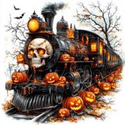Halloween Train Magnet
