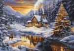 Winter Evening in the Mountains - Needlepoint