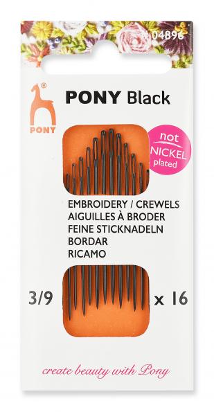 Nickel-Free Black Needles - Size 3/9