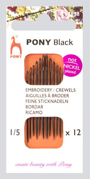 Nickel-Free Black Needles - Size 1/5