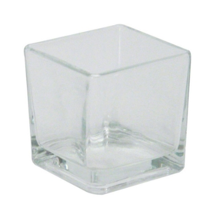 Glass Cube for Candles and Mini Decorations - Large