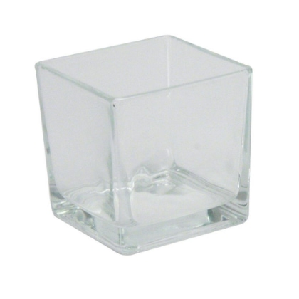 Glass Cube for Candles and Mini Decorations - Small