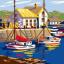 Boats in small port
