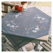 Squared Tablecloth - Forest animals in winter