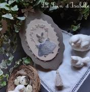 Petit lapin Guirlande de fleurs