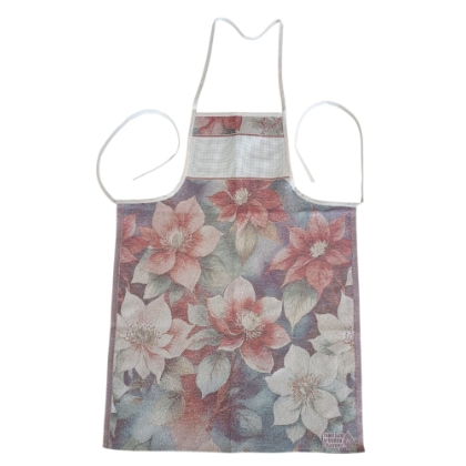 Apron - Fiori di Natale - Gold-Multicolor Lurex