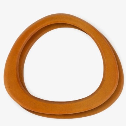 Pair of Triangular Wooden Bag Handles - Natural