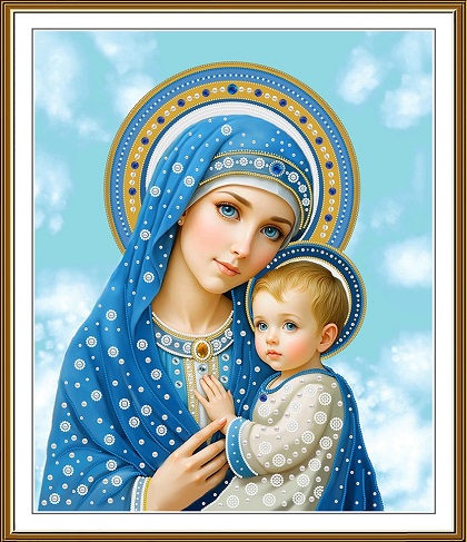 Our Lady in Blue with the Holy Child