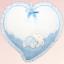 Birth Ribbon - Heart with Sleeping Bear - Sky Blue