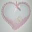 Birth Ribbon - Heart with Sleeping Bear - Pink